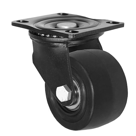 Durastar Caster; 3x1-13/16 Swvl Fork, Black Powder Coating; 3x1-13/16 Glass-fil X05CS3113MA63B-02B